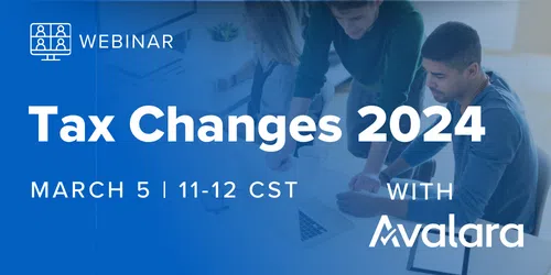 Avalara Tax Changes Webinar - MicroAccounting