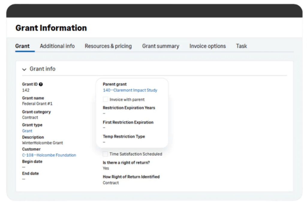 Sage Intacct Grant Management
