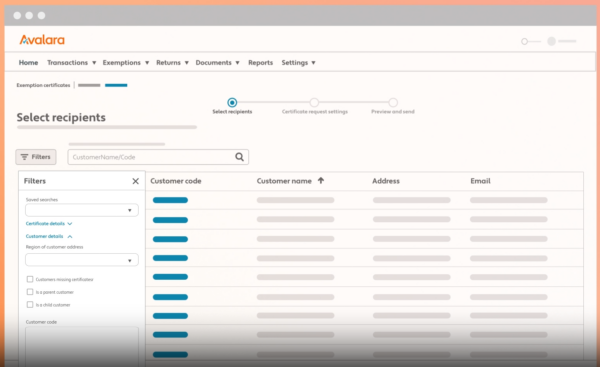 Avalara Exemption Certificate Management