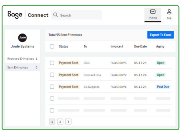 Sage Connect E-Invoicing