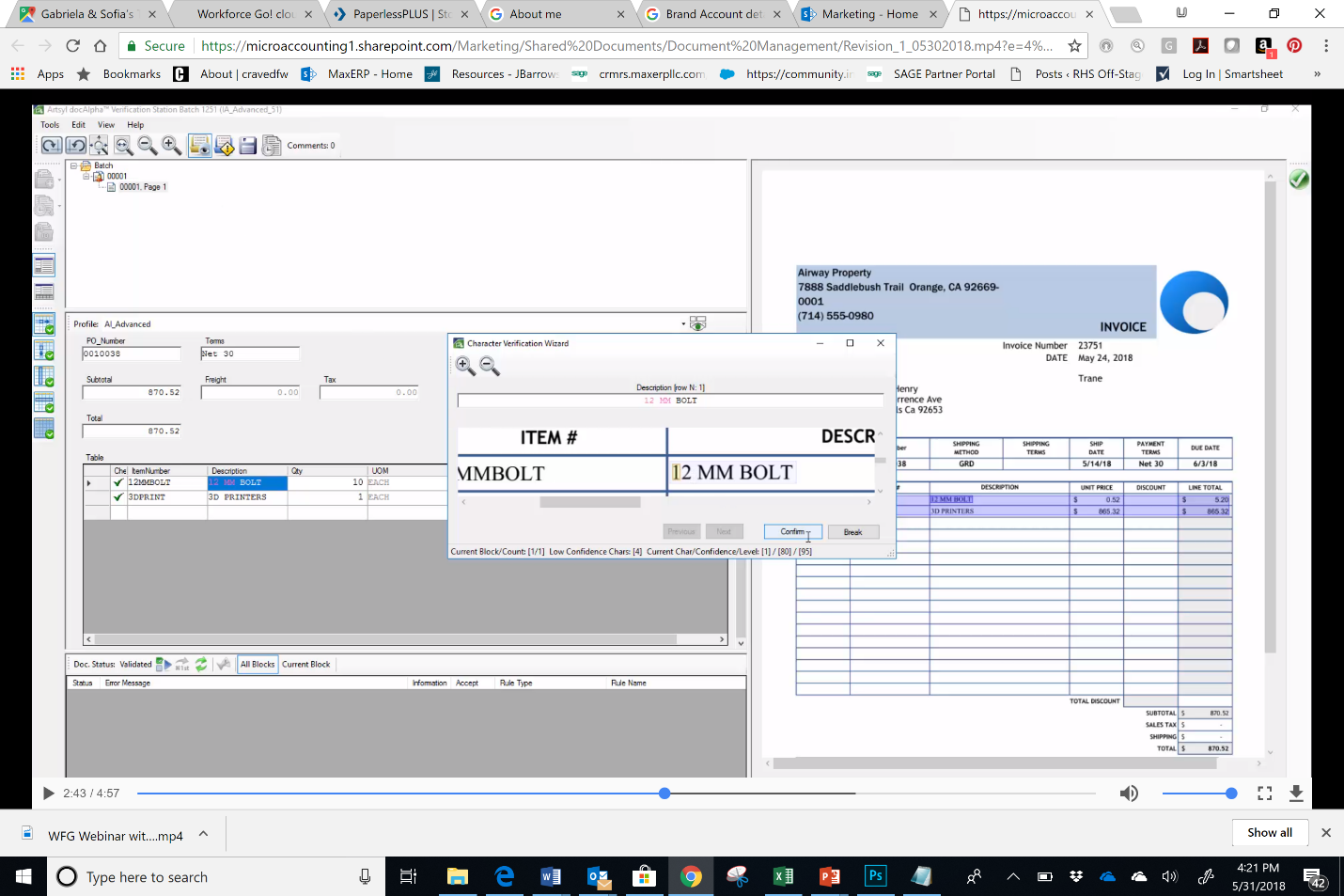 Automatically capture your inbound P.O. based invoices into your Sage 100 application with document management tools | MicroAccounting