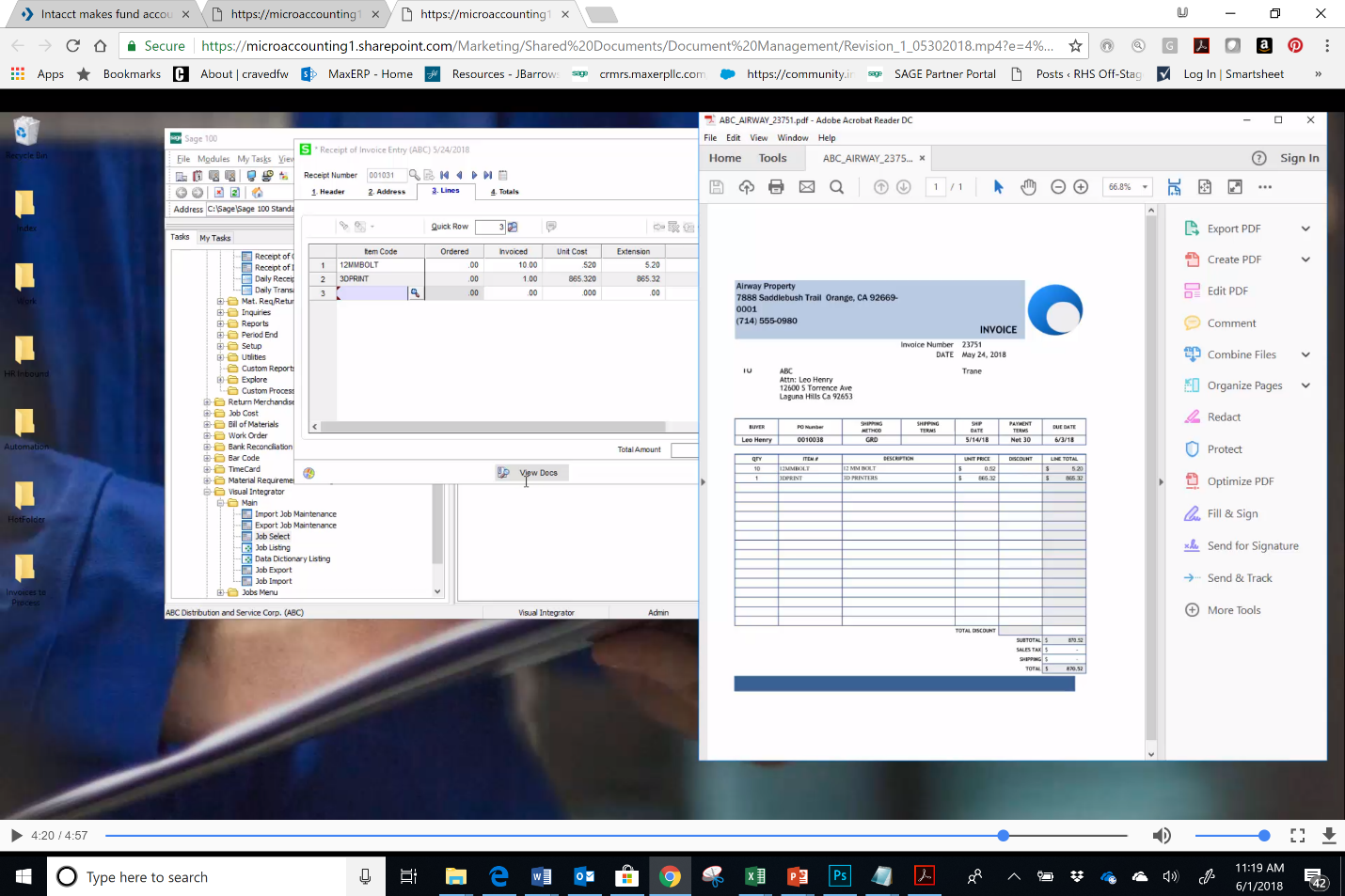 Automatically capture your inbound P.O. based invoices into your Sage 100 application with document management tools | MicroAccounting