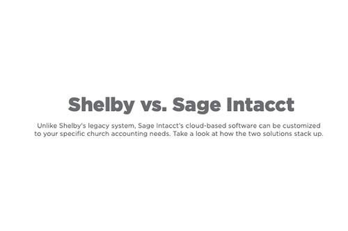 Churches Are Leaving Shelby for Sage Intacct - Micro Accounting