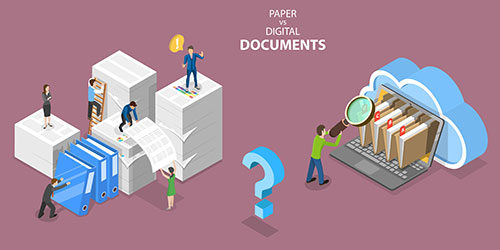 Paper vs. Digital Documents - Document Management - Micro Accounting.webp