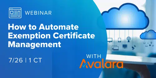 Webinar Automate Exemption Certificate Management - Micro Accounting