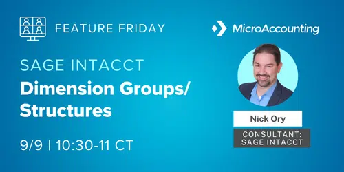 Webinar Feature Dimension Groups - Micro Accounting